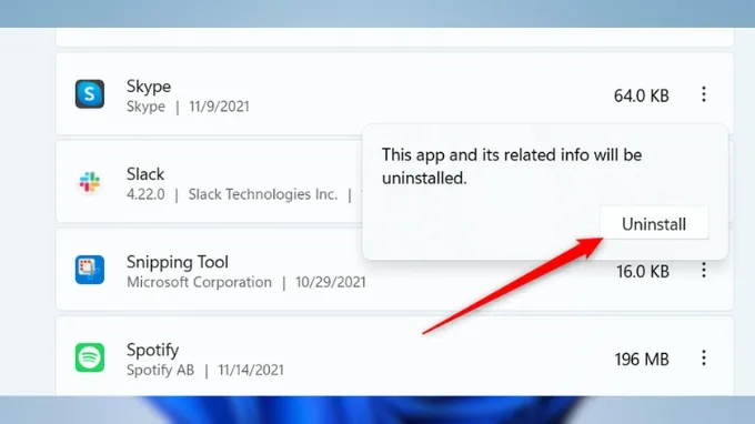 Cách xóa ứng dụng trên Win 11 bằng Settings
