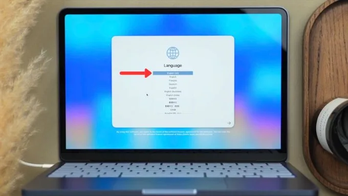 Bước 2: Chọn ngôn ngữ và khu vực