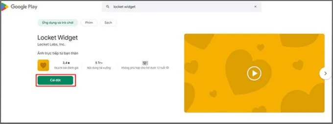 Cách tải ứng dụng Locket Widget cho điện thoại Adroid