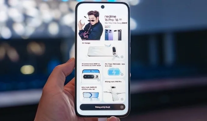 Đánh giá realme 16 5G về màn hình