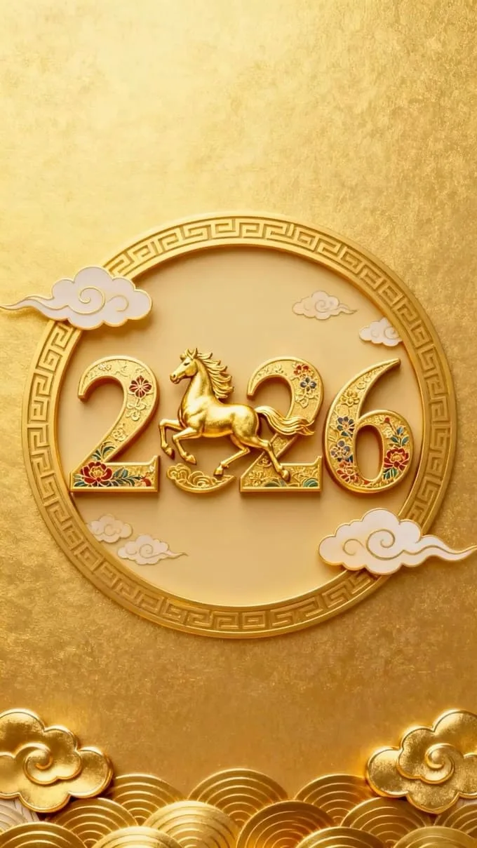 Hình nền chủ đề Tết Bính Ngọ 2026 cho điện thoại