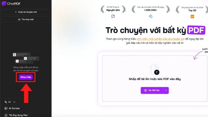Hướng dẫn tạo tài khoản ChatPDF chi tiết