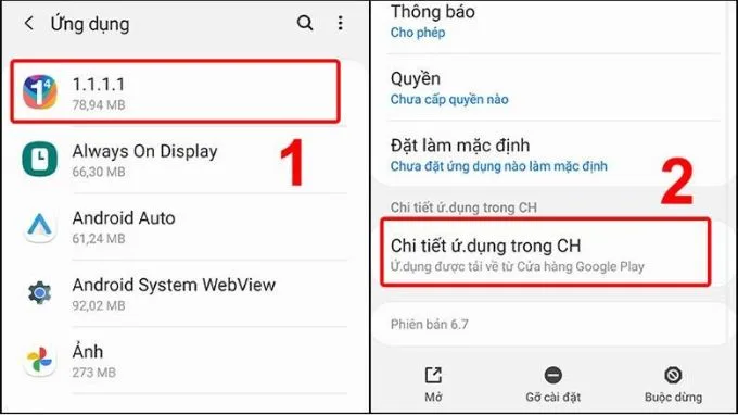 Xóa bộ nhớ đệm điện thoại Samsung bằng cách gỡ cài đặt cập nhật