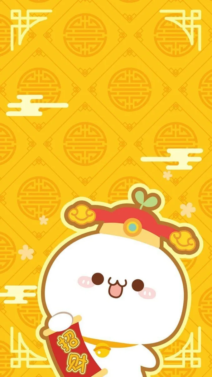 Hình nền Tết hoạt hình, dễ thương