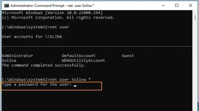 Cách đặt mật khẩu cho máy tính Win bằng Command Prompt