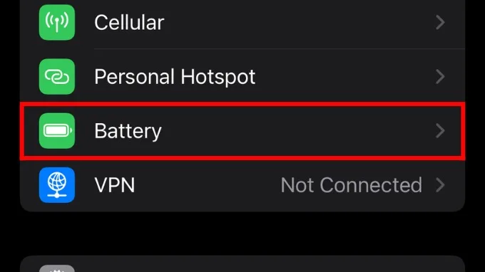 Tắt chế độ tiết kiệm pin trên iPhone