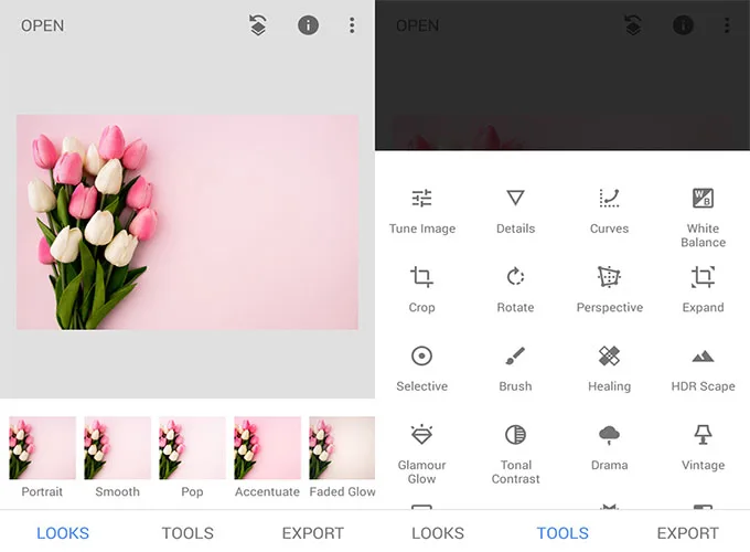 Snapseed là ứng dụng chỉnh ảnh xịn sò