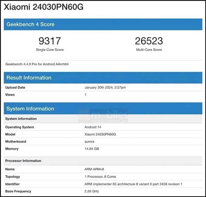 Xiaomi 14 Ultra bất ngờ xuất hiện trên nền tảng điểm chuẩn Geekbench