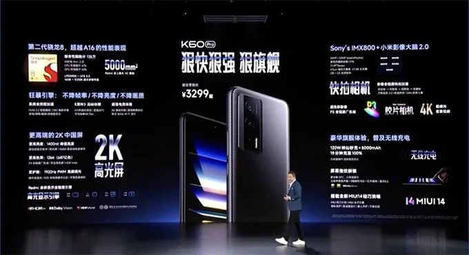 Cấu hình Redmi K60 Pro được cung cấp sức mạnh từ chip xử lý Snapdragon 8 Gen 2