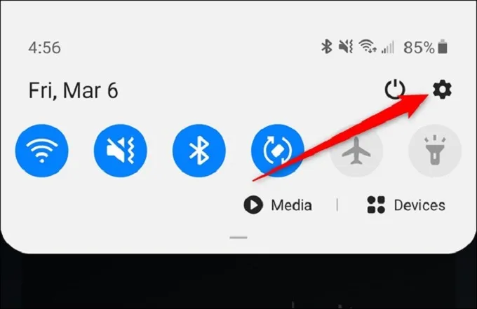 Mở Settings