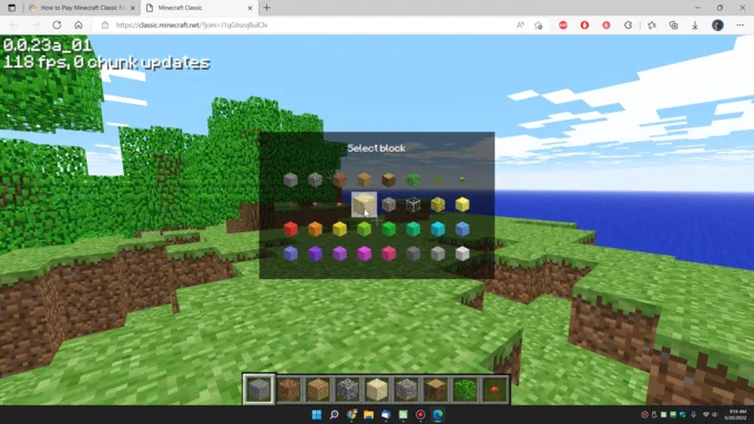 Hướng dẫn chi tiết cách chơi Minecraft trên web bước 5