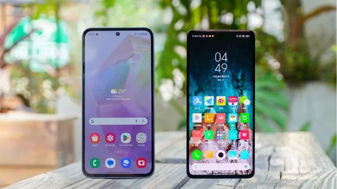 So sánh Galaxy A35 và Redmi Note 12 Pro: Màn hình máy nào lớn hơn?