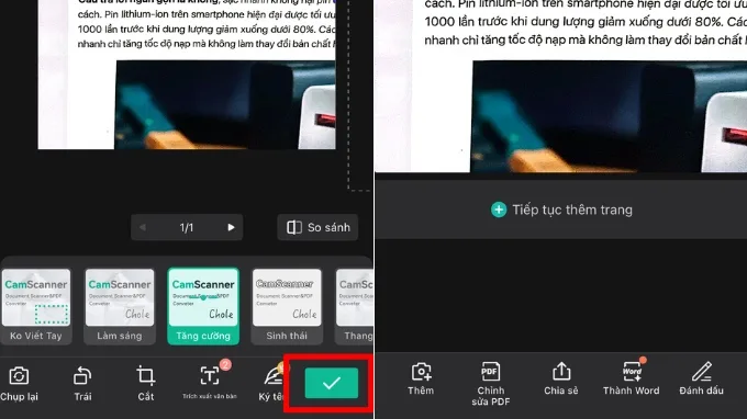Cách scan tài liệu trên iPhone bằng ứng dụng CamScanner