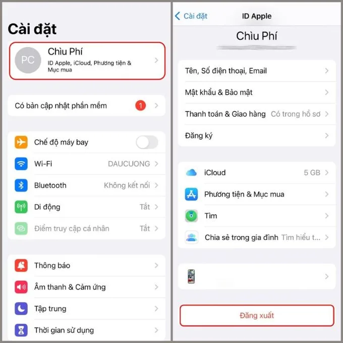 Cách xóa iCloud cũ trên iPhone khi vẫn nhớ mật khẩu 
