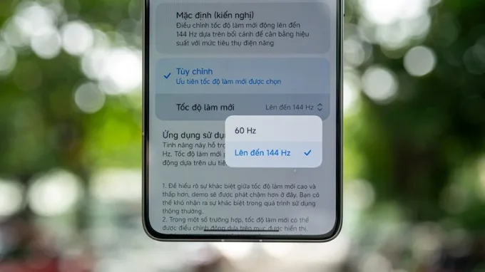LTPO cho phép thiết bị tự động điều chỉnh tần số quét theo từng loại nội dung