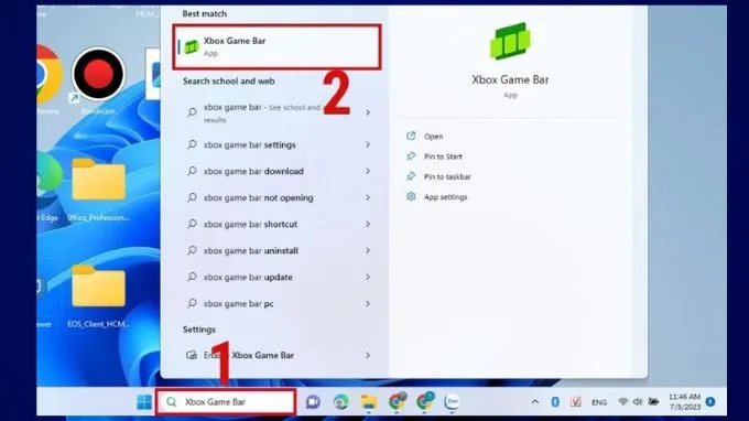 Chụp màn hình máy tính Win 11 bằng Xbox Game Bar