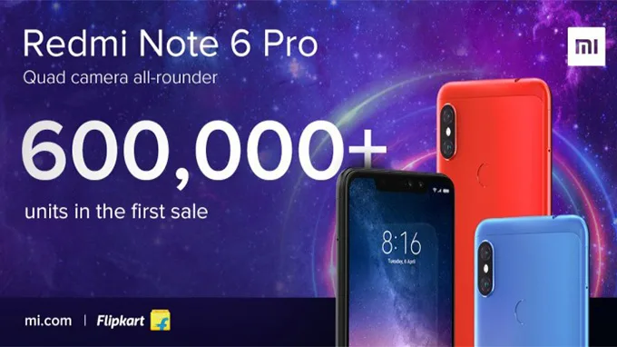 Hơn 600 ngàn chiếc Xiaomi Redmi Note 6 Pro được bán ra
