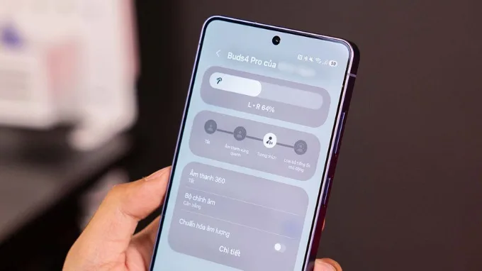 Khả năng chống ồn chủ động (ANC) trên Galaxy Buds 4 Pro đã có những bước tiến dài