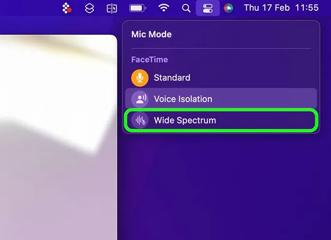 Cách khởi động tính năng Wide Spectrum Audio, bước thứ sáu