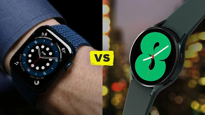 So sánh thiết kế Apple Watch Series 7 và Galaxy Watch 4