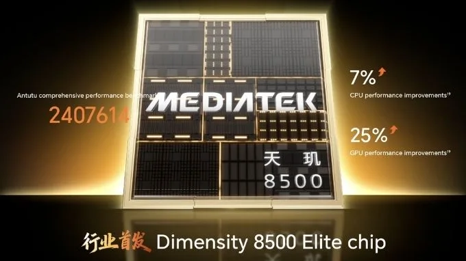 sức mạnh hiệu năng của Chip Dimensity 8500