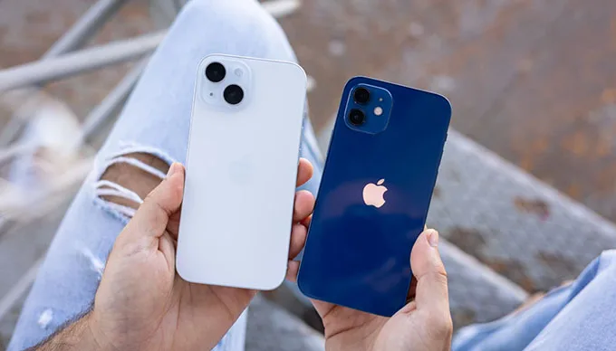So sánh kích thước iPhone 15 Plus và iPhone 12