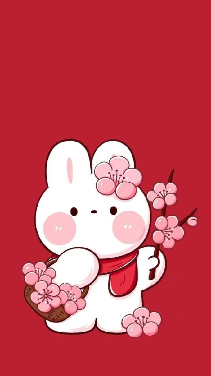 Hình nền Tết hoạt hình, dễ thương