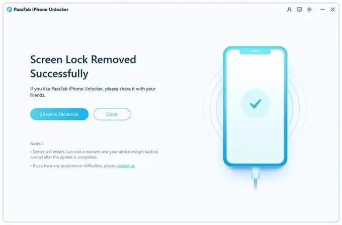 Màn hình mở khóa iPhone 14 thành công