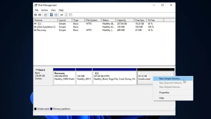 Cách chia ổ cứng Win 11 bằng công cụ Disk Management