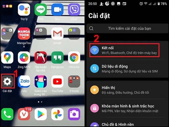 Bạn vào phần 