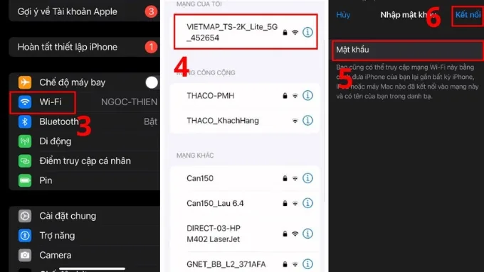 Tìm tên WiFi của camera hành trình