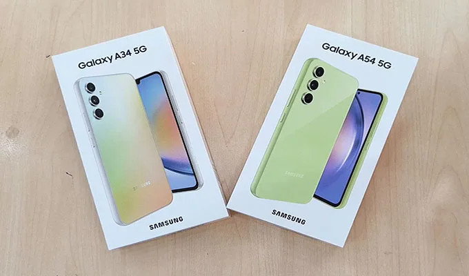 Galaxy A54 và Galaxy A34 rò rỉ video mở hộp