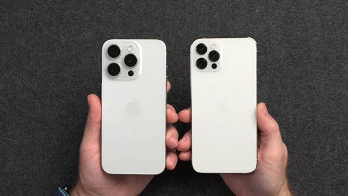 So sánh kích thước, trọng lượng iPhone 15 Pro và iPhone 12 Pro
