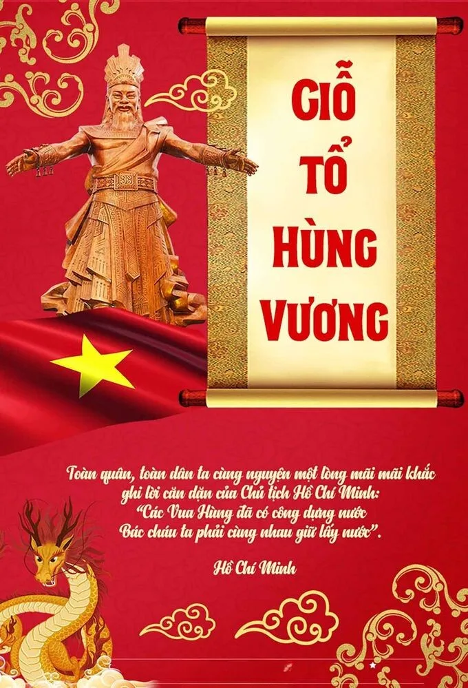 Hình nền Giỗ Tổ Hùng Vương sắc đỏ
