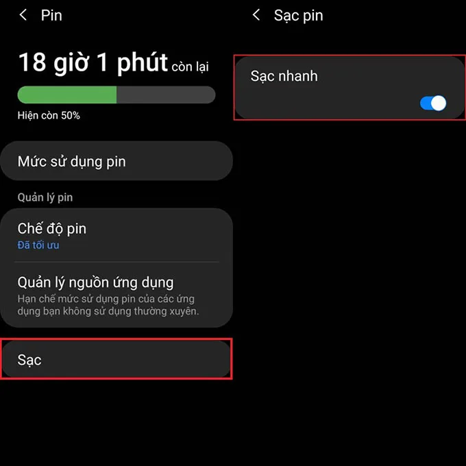 Cách giúp điện thoại Samsung tăng cường tốc độ sạc nhanh của mình