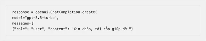 Hướng dẫn sử dụng ChatGPT API