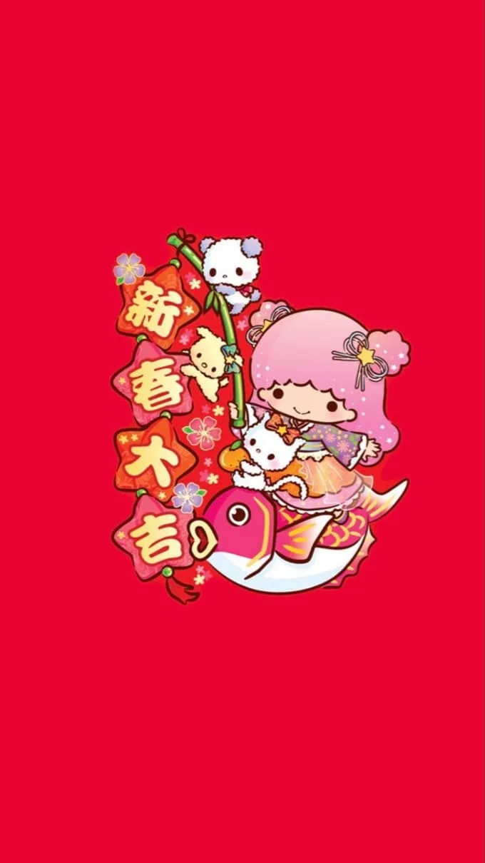 Hình nền Tết hoạt hình, dễ thương