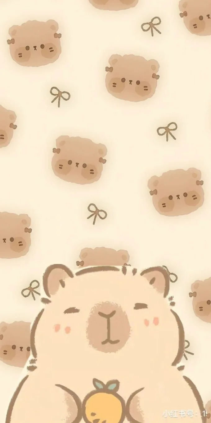 Hình nền Capybara chibi