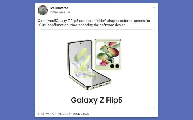 Màn hình ngoài Galaxy Z Flip5