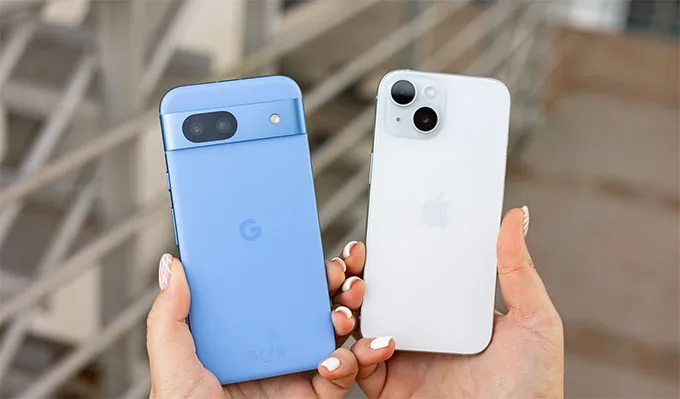 iPhone 15 có ngoại hình cao cấp hơn Google Pixel 8a