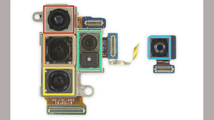 Galaxy Note 10 Plus 5G có 5 camera trước + sau
