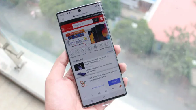 Galaxy NOte 10 Plus 5G sở hữu màn hình có kích thước lớn, mang đến trải nghiệm mượt mà