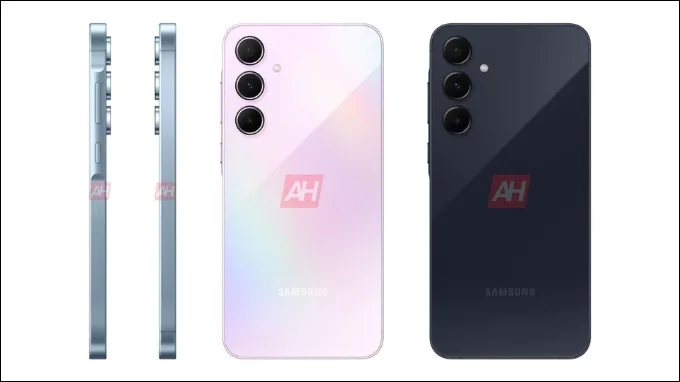 Hình render của Galaxy A55