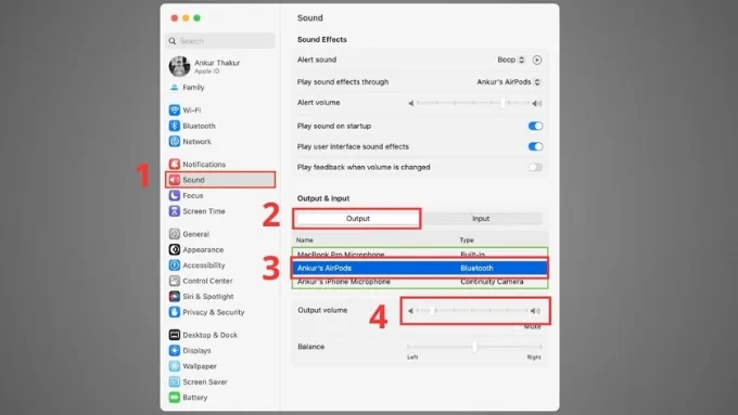 Cài đặt AirPods là thiết bị mặc định
