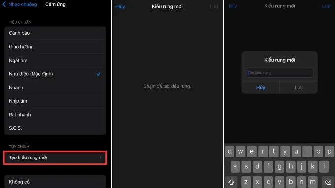Chọn kiểu rung trên iPhone
