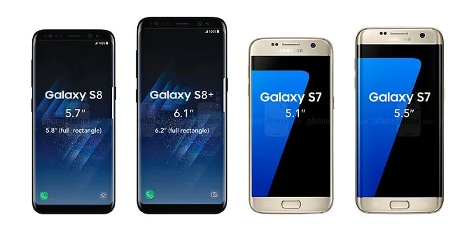 So với bộ đôi tiền nhiệm trước đây là Galaxy S7 và S7 Edge