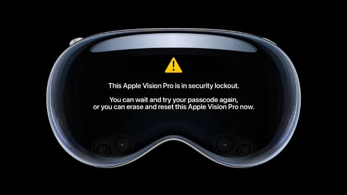 Apple Vision Pro khi bị vô hiệu hóa