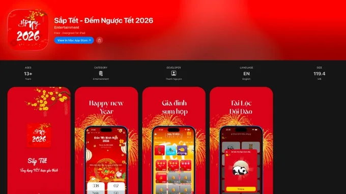 Sắp Tết - Đếm ngược Tết 2026 (Android/iOS)