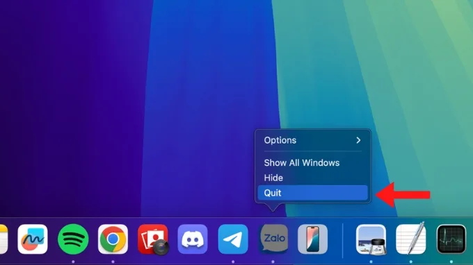 Đóng các ứng dụng không sử dụng trên Dock​