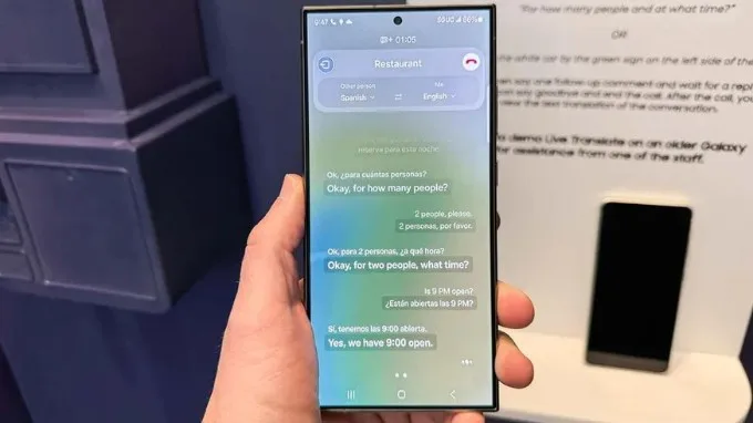 Hỗ trợ phiên dịch bằng Galaxy AI trên Galaxy S24 Plus